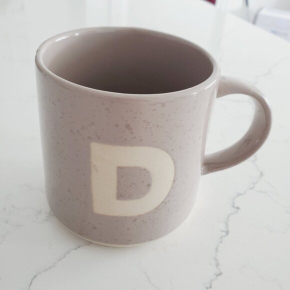 Life At Home Stoneware Pottery D Alphabet Mug Cottage Farmhouse - Picture 2 of 7